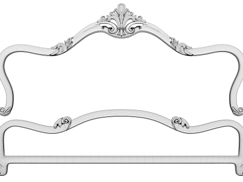 Neoclassic bed decoration 3Dモデル