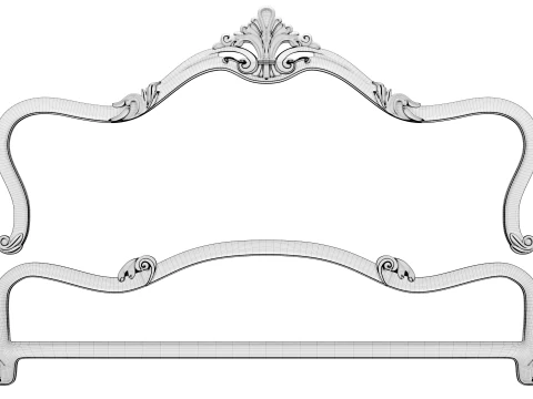 Neoclassic bed decoration 3D Model