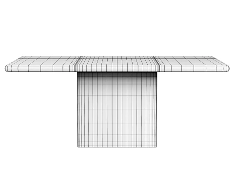 Nero Marquina Marble Dining Table Stone 3D Model