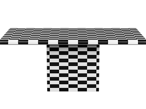 Nero Marquina Marble Dining Table Stone 3D Model