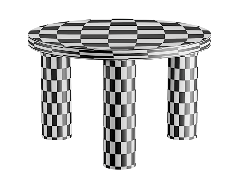 Post small coffe table 65 cm 3D 모델