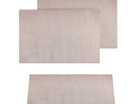 Sono Salmon Rug by The Rug Company 3D Model