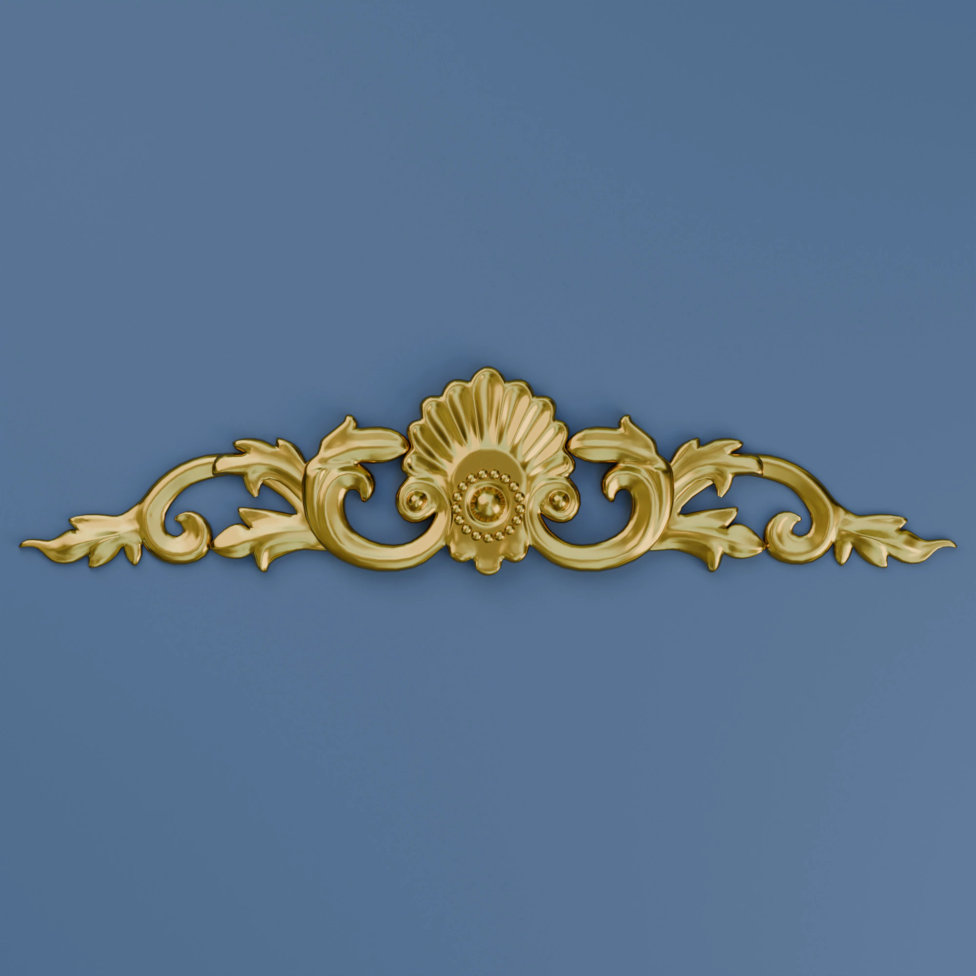 Cartouche 02 Decor molding 3D Model .c4d .max .obj .3ds .fbx .stl .blend 
