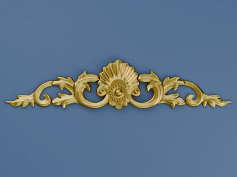 Cartouche 02 Decor molding 3D Model