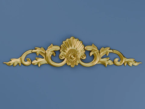 漩涡花饰 02 装饰造型 3D 模型