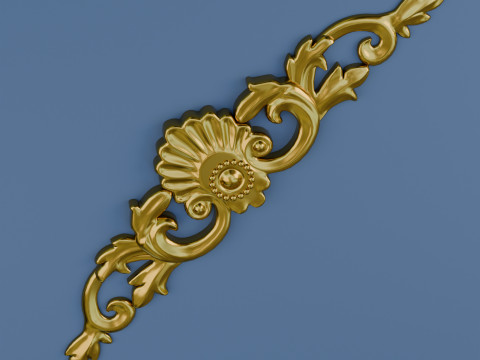 Cartouche 02 Decor molding 3D 모델
