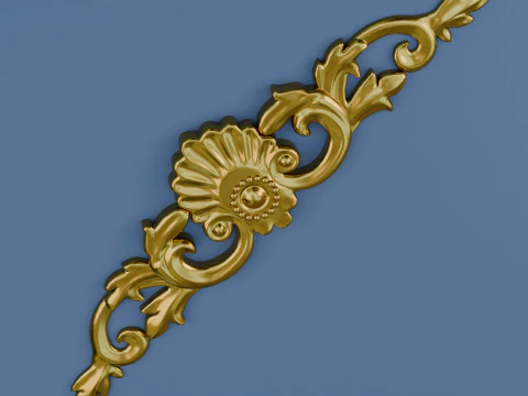 Cartouche 02 Decor molding 3D Model