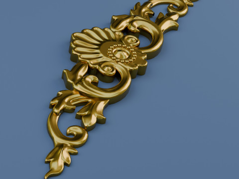 Cartouche 02 Decor molding 3D 모델