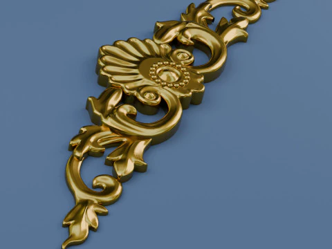 Cartouche 02 Decor molding 3D Model