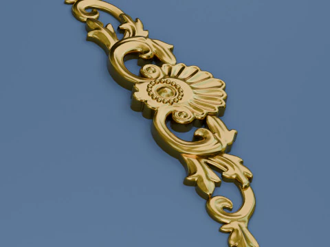 Cartouche 02 Decor molding 3D Model