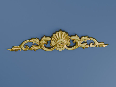 Cartouche 02 Decor molding 3D 모델