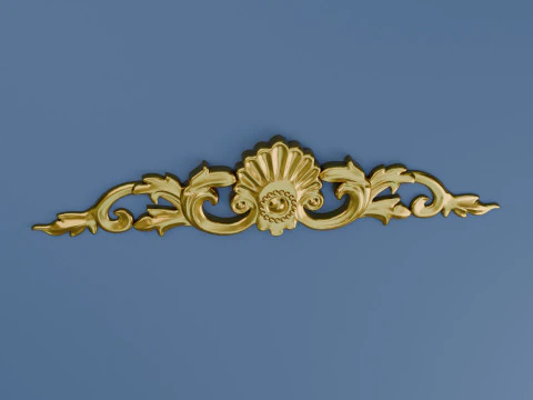 Cartouche 02 Decor molding 3D Model