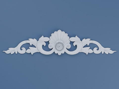 Cartouche 02 Decor molding 3D 모델