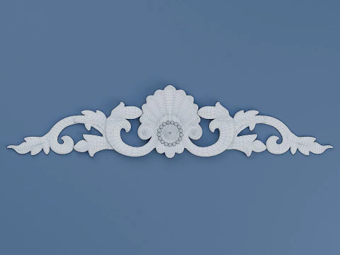 Cartouche 02 Decor molding 3D Model