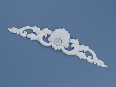 Cartouche 02 Decor molding 3D 모델