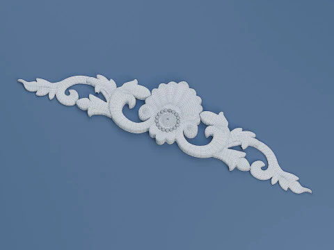 Cartouche 02 Decor molding 3D Model