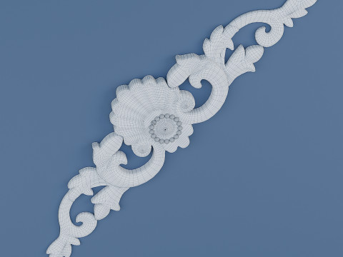 Cartouche 02 Decor molding 3D 모델