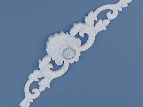 Cartouche 02 Decor molding 3D Model