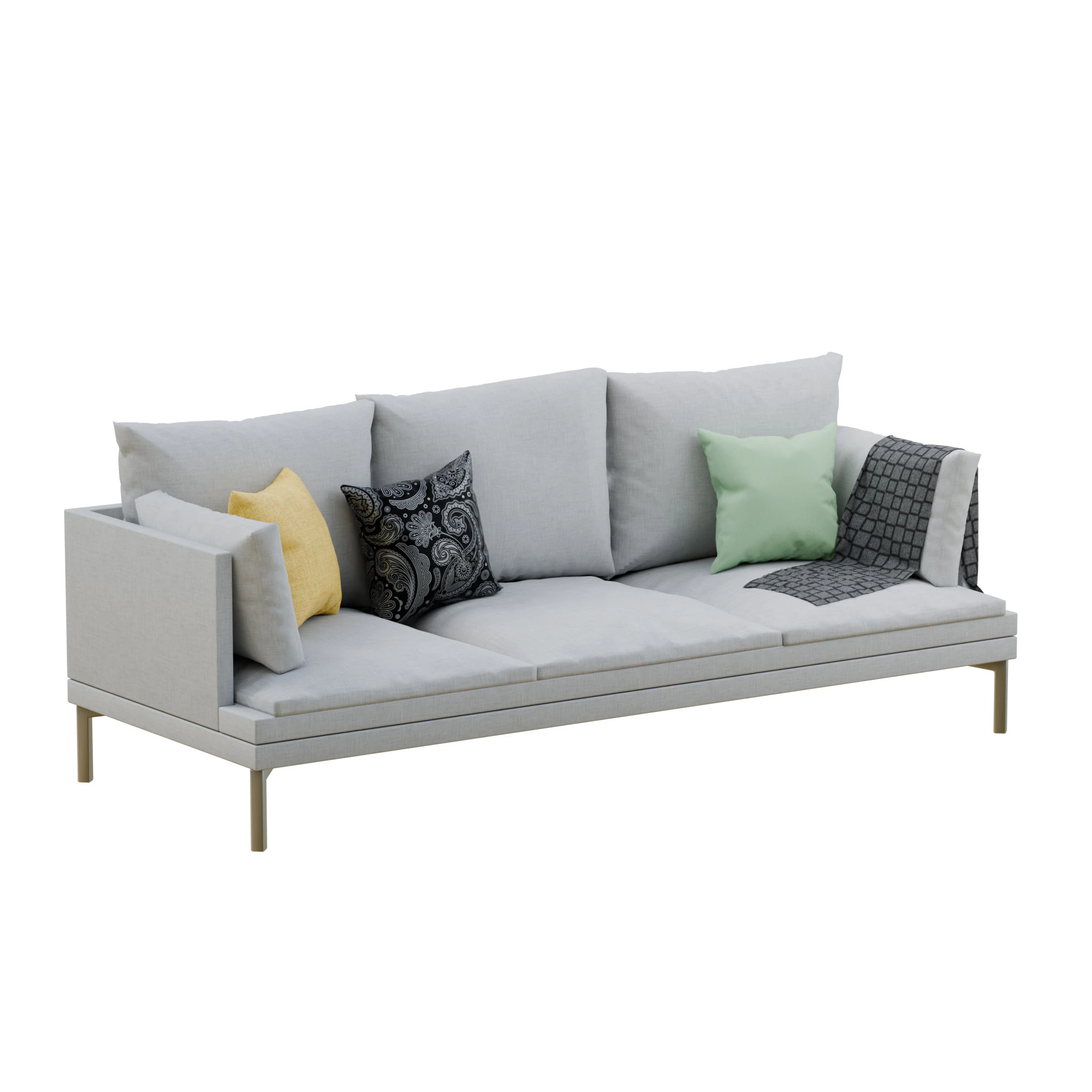 William sofa by Zanotta 3D Model .c4d .max .obj .3ds .fbx .stl .blend