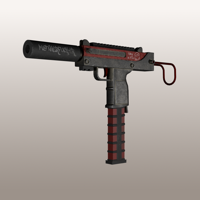 Automatisch pistool 3D Model .c4d .max .obj .3ds .fbx .stl .blend 