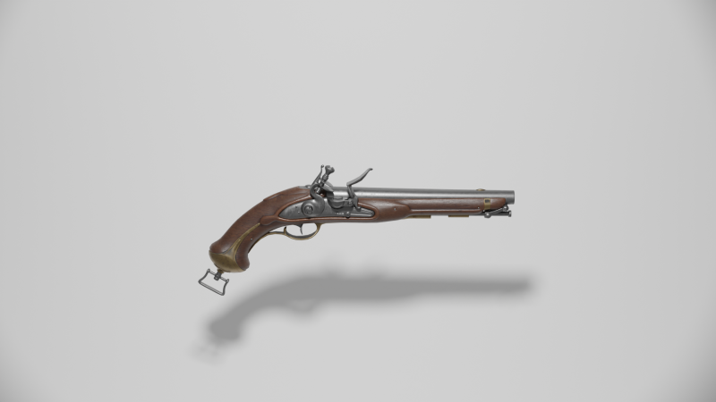Pistole 3D Model .c4d .max .obj .3ds .fbx .stl .blend 