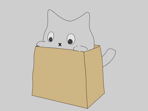 Kese kağıdındaki kedi 3D Model