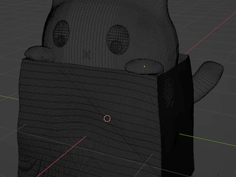 Cat in the paper bag 3D Model
