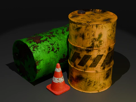 Radioactive barrel 3D Model