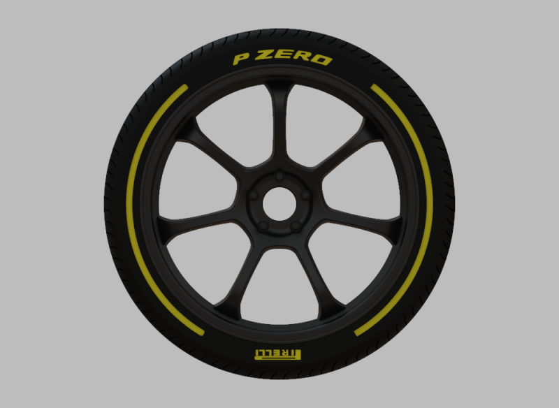 Miniature Konig Ultragram Rim and Tire - 3D Print - No Textures Modelo de impresión 3D .c4d .max .obj .3ds .fbx .stl .blend 