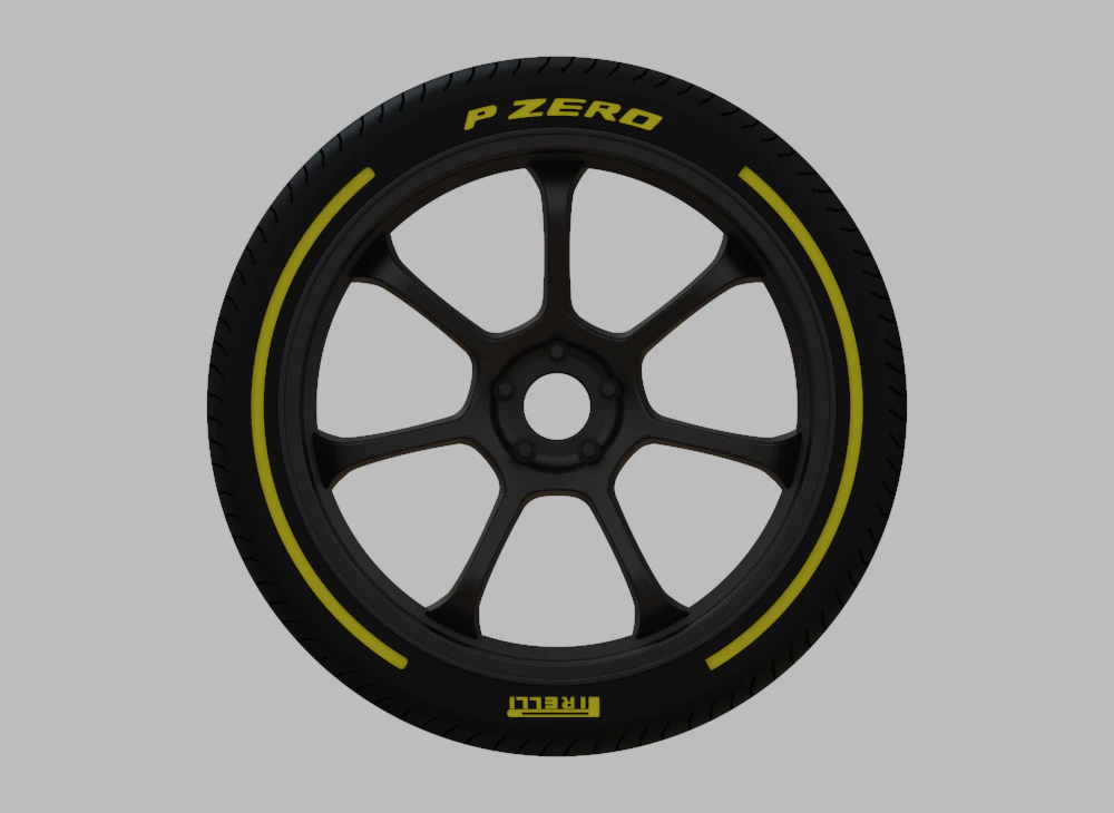 Miniature Konig Ultragram Rim and Tire - 3D Print - No Textures 3D Print Model .c4d .max .obj .3ds .fbx .stl .blend 