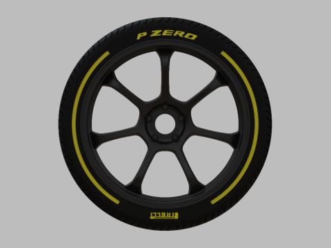 Miniature Konig Ultragram Rim and Tire - 3D Print - No Textures 3D Print Model