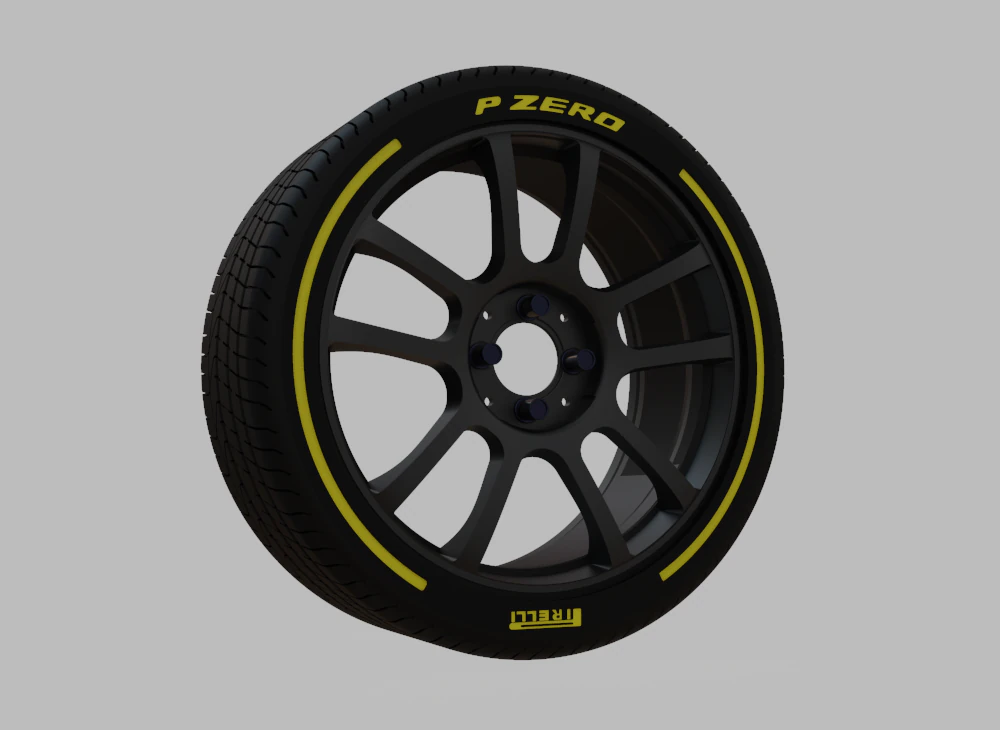Miniature Konig Heliogram Rim - Tire Rim - 4x 3D Print Model .c4d .max .obj .3ds .fbx .stl .blend 