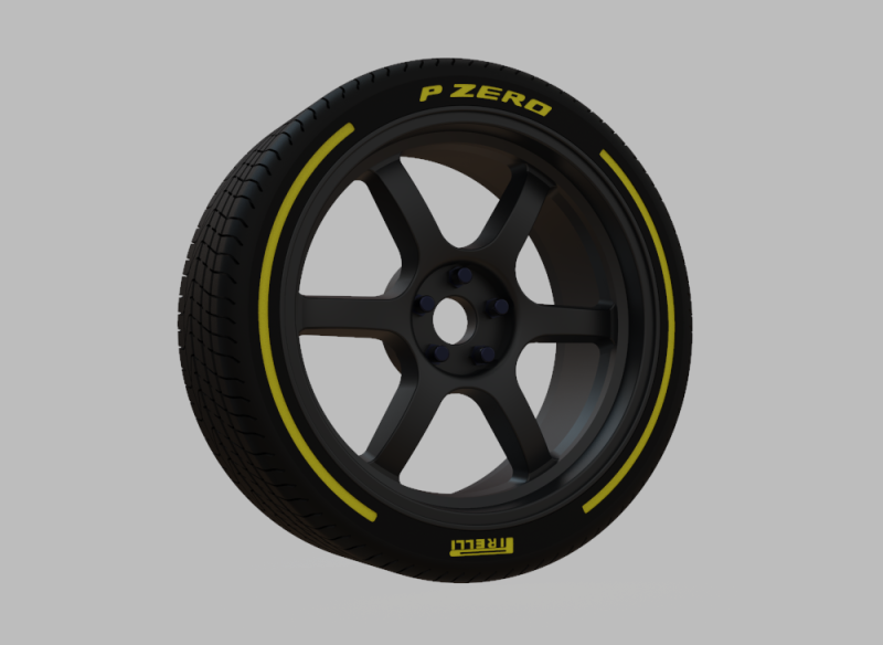 Miniature Konig Hexaform Rim Tire - 3D Print - No Textures Model Cetak 3D .c4d .max .obj .3ds .fbx .stl .blend 
