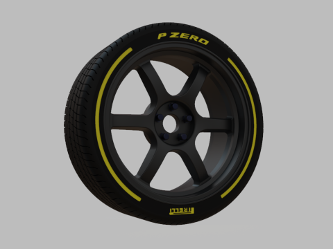 Miniature Konig Hexaform Rim Tire - 3D Print - No Textures Model Cetak 3D