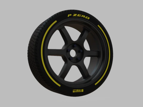 Miniature Konig Hexaform Rim Tire - 3D Print - No Textures 3D Print Model