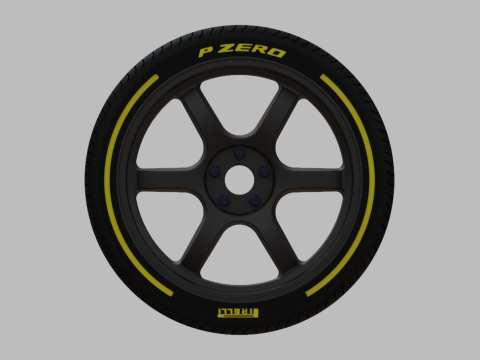 Miniature Konig Hexaform Rim Tire - 3D Print - No Textures Model Cetak 3D