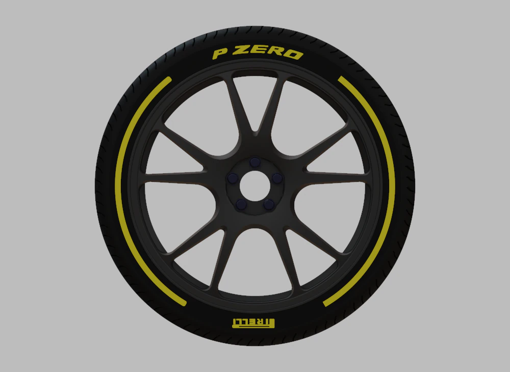Miniature Konig Freeform Rim Tire - 3D Print - No Textures 3D Print Model .c4d .max .obj .3ds .fbx .stl .blend 