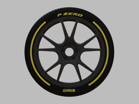 Miniature Konig Freeform Rim Tire - 3D Print - No Textures 3D Print Model