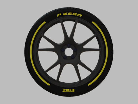 Miniature Konig Freeform Rim Tire - 3D Print - No Textures 3D Print Model