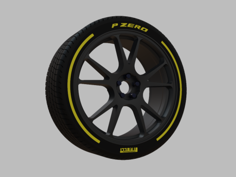 Miniature Konig Freeform Rim Tire - 3D Print - No Textures 3Dプリントモデル