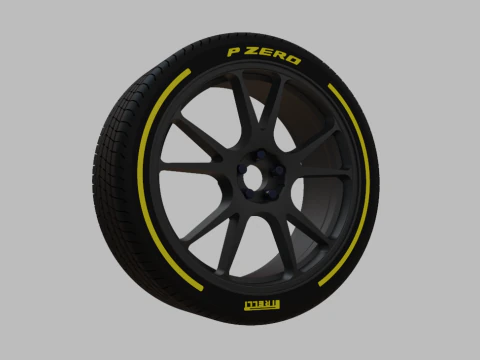 Miniature Konig Freeform Rim Tire - 3D Print - No Textures 3D Print Model