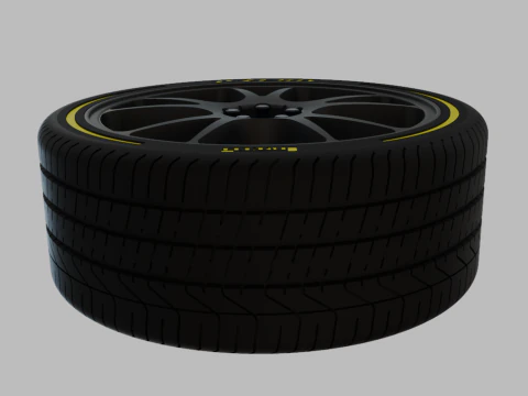 Miniature Konig Freeform Rim Tire - 3D Print - No Textures 3D Print Model