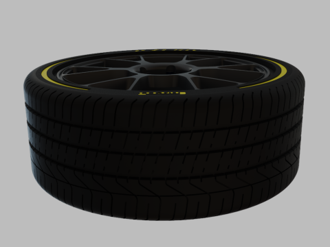 Miniature Konig Ampliform Rim Tire - 3D Print - No Textures 3D-printmodel