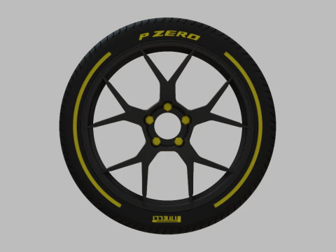 Miniature Konig Diverge Rim Tire - 3D Print - No Textures 3D Print Model