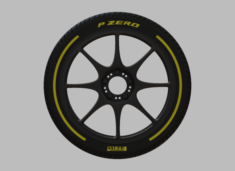 Miniature Konig Lockout Rim Tire - 3D Print - No Textures 3D Print Model .c4d .max .obj .3ds .fbx .stl .blend 