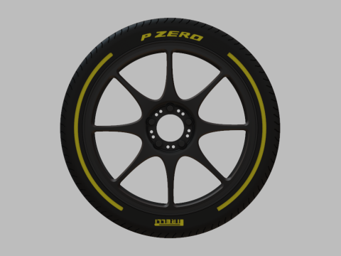 Miniature Konig Lockout Rim Tire - 3D Print - No Textures 3D Print Model
