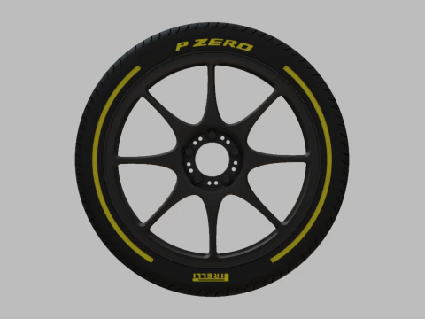 Miniature Konig Lockout Rim Tire - 3D Print - No Textures 3D Print Model