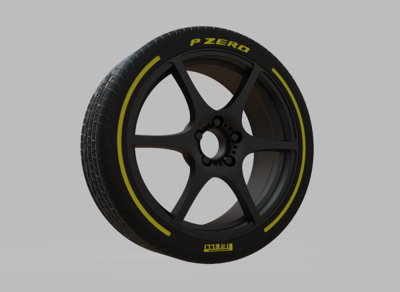 Miniature Konig Tandem Rim Tire - 3D Print - No Textures 3Dプリントモデル .c4d .max .obj .3ds .fbx .stl .blend 