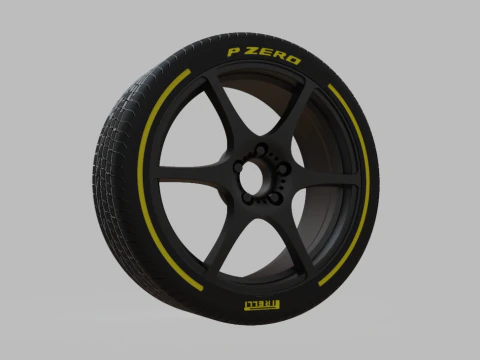 Miniature Konig Tandem Rim Tire - 3D Print - No Textures 3D Print Model