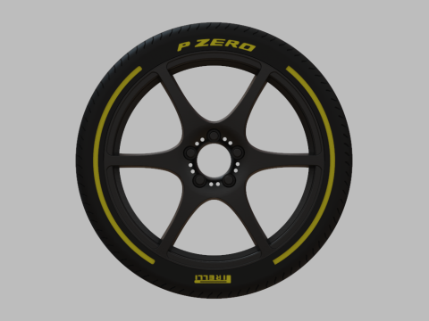 Miniature Konig Tandem Rim Tire - 3D Print - No Textures 3Dプリントモデル